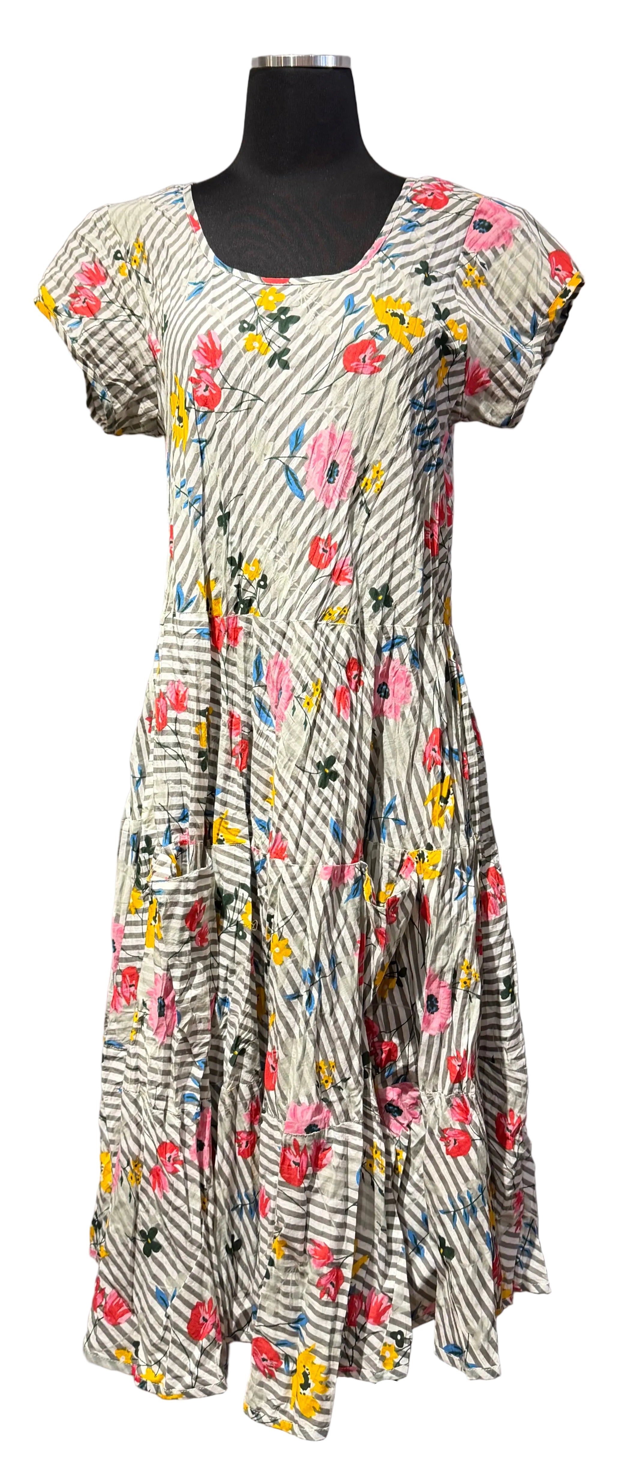 Dress Addict JADE612 100% Organic Cotton Scoop Neck Dress