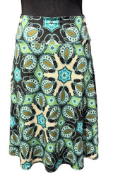 Salaam KSI22-2001 GREEN PAISLEY Flippy Skirt