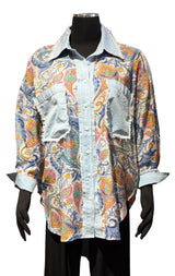 Tempo Paris 3318P Printed Button Down Shirt With Pockets