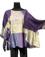 3 Potato 00252PUP PUP One Size 3/4 Sleeve Hand Painted Butterfly Top