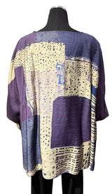 3 Potato 00252PUP PUP One Size 3/4 Sleeve Hand Painted Butterfly Top