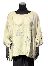 3 Potato 0025225RAB1 25RAB1 One Size 3/4 Sleeve Hand Painted Butterfly Blouse
