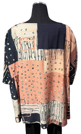 3 Potato 00252DOGB DOGB One Size 3/4 Sleeve Hand Painted Butterfly Top