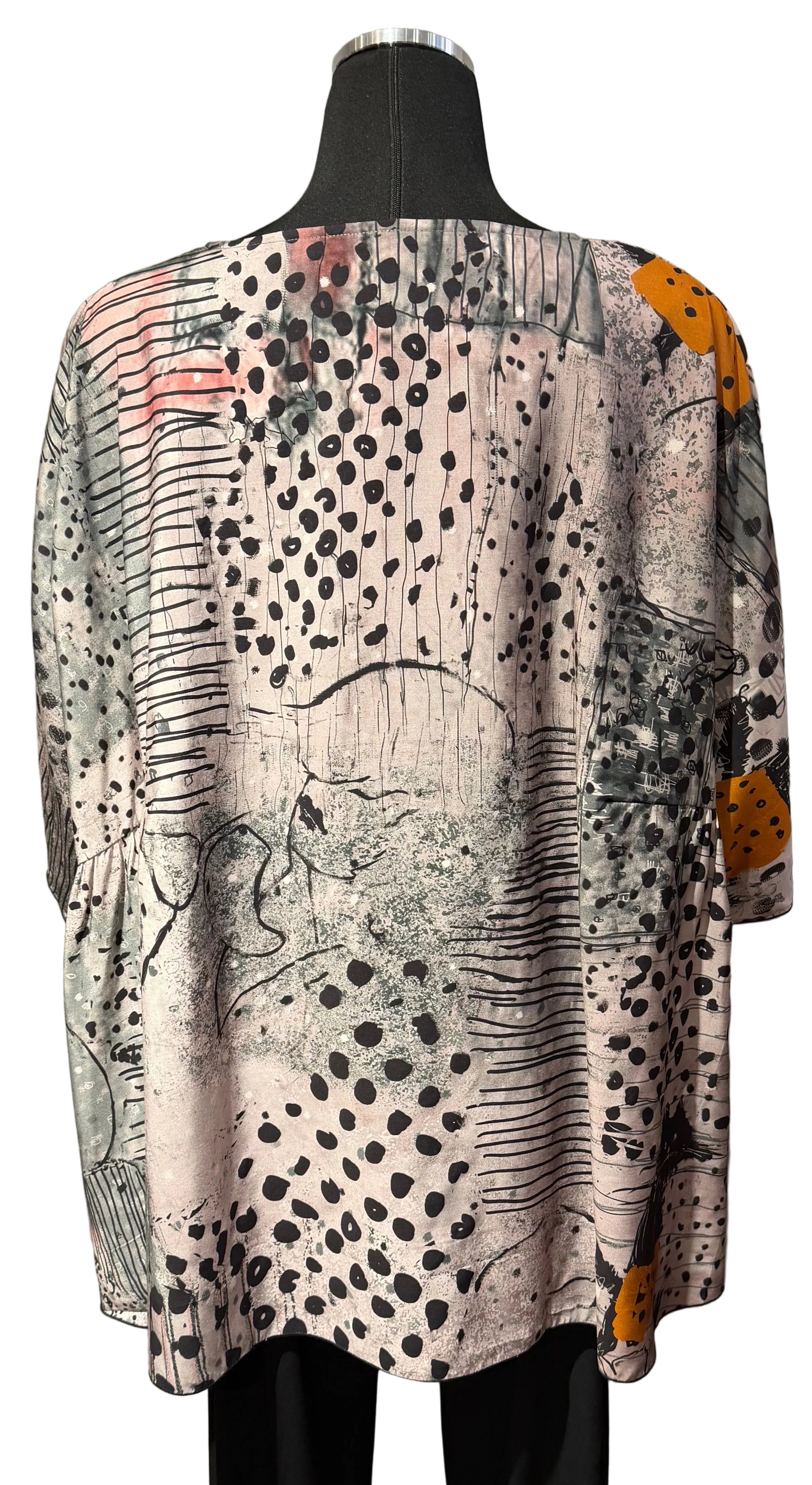 3 Potato 00252C3 CAT3 One Size 3/4 Sleeve Hand Painted Blouse