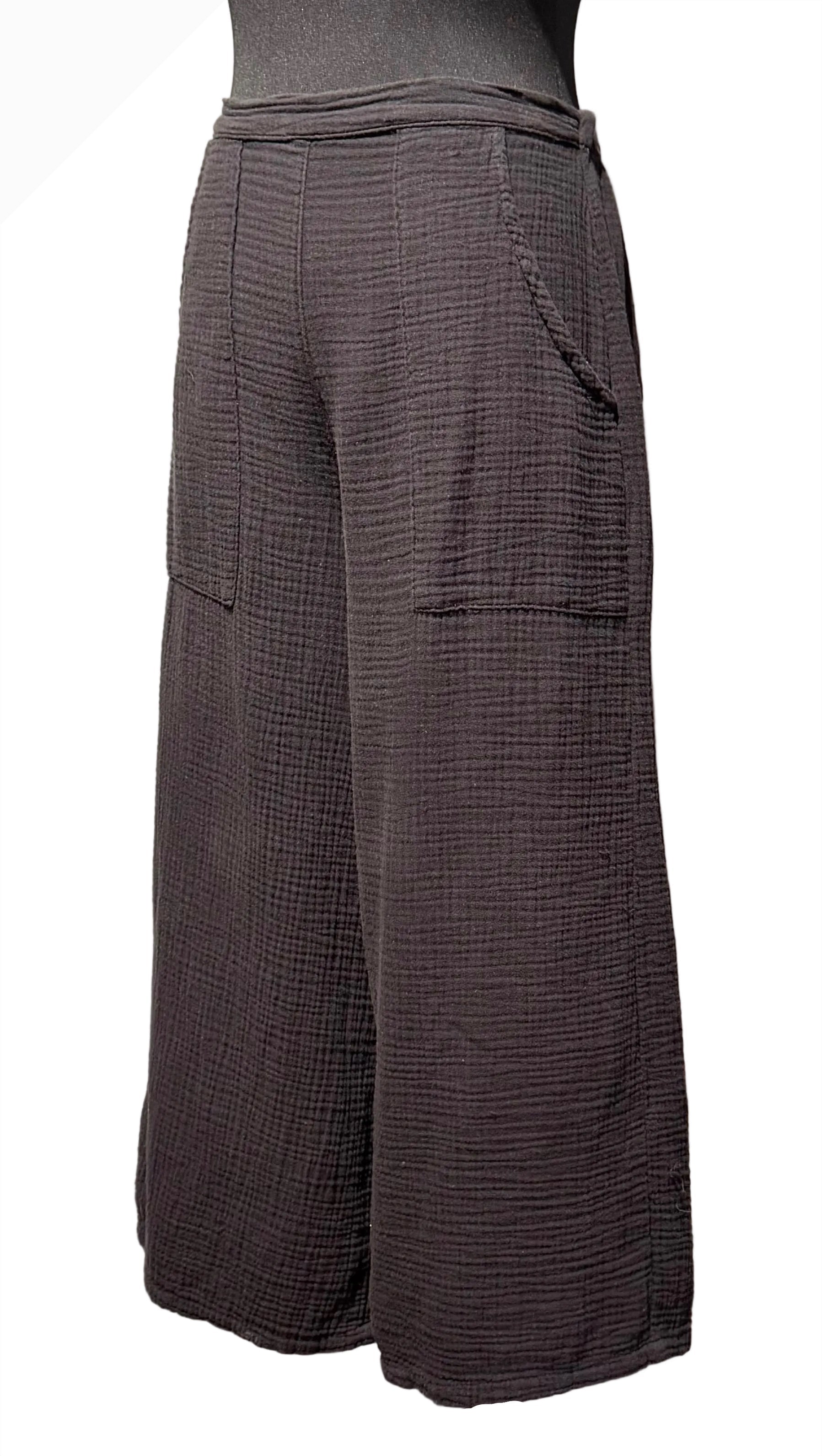 Color Me Cotton DG5600BK BLACK 100% Cotton Gauze Pants