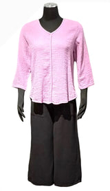 Color Me Cotton DG5620TU TULIP V-Neck 100% Cotton Double Gauze Top