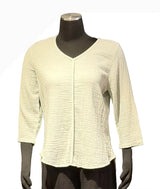 Color Me Cotton DG5620KM KEY MINT V-Neck 100% Cotton Double Gauze Top