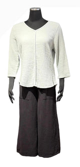 Color Me Cotton DG5620KM KEY MINT V-Neck 100% Cotton Double Gauze Top