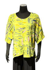 Transparente 6653VKW KIWI Vicki Linen & Cotton Blend Split Tunic