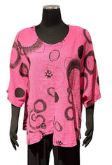 Transparente C6653-52FU FUCHSIA One Size Circle Top