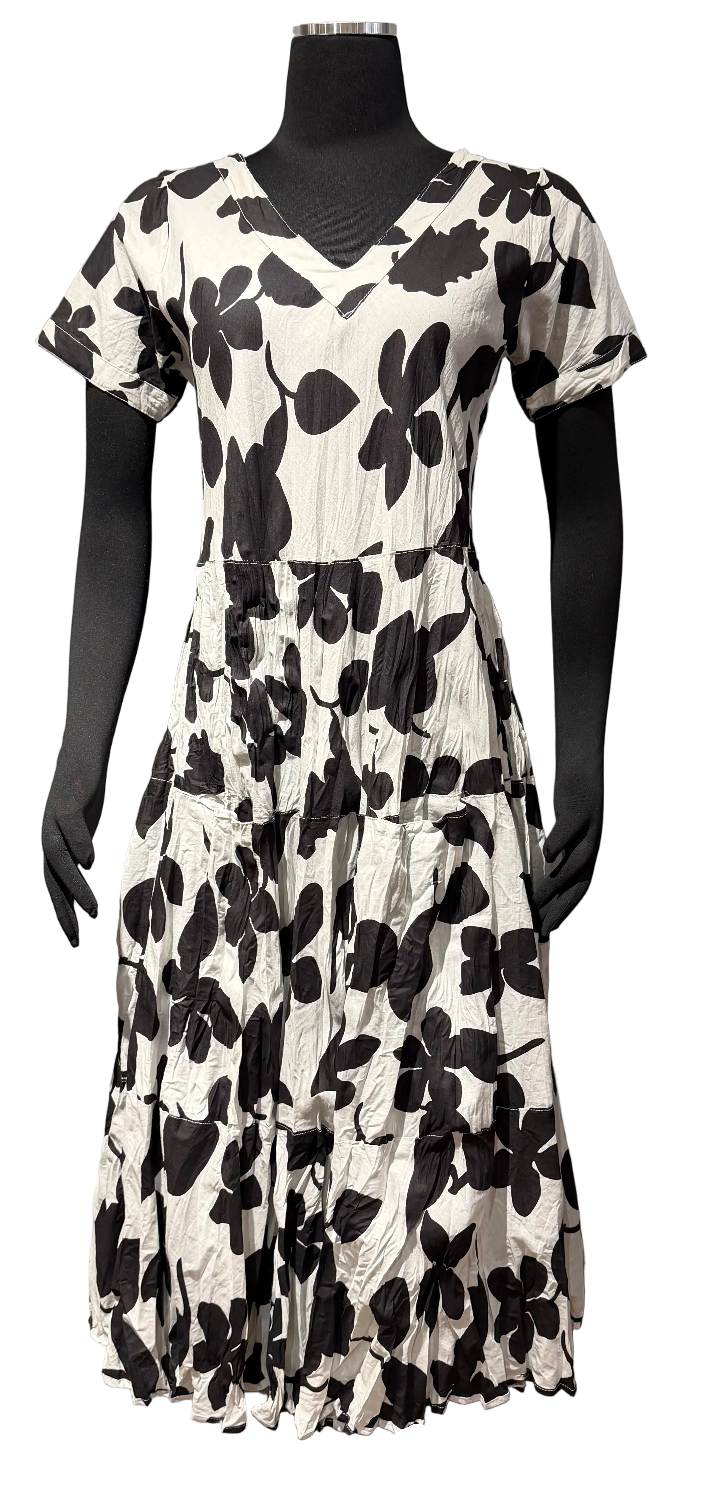 Dress Addict JAZY6H 100% Organic Cotton V-Neck Dress