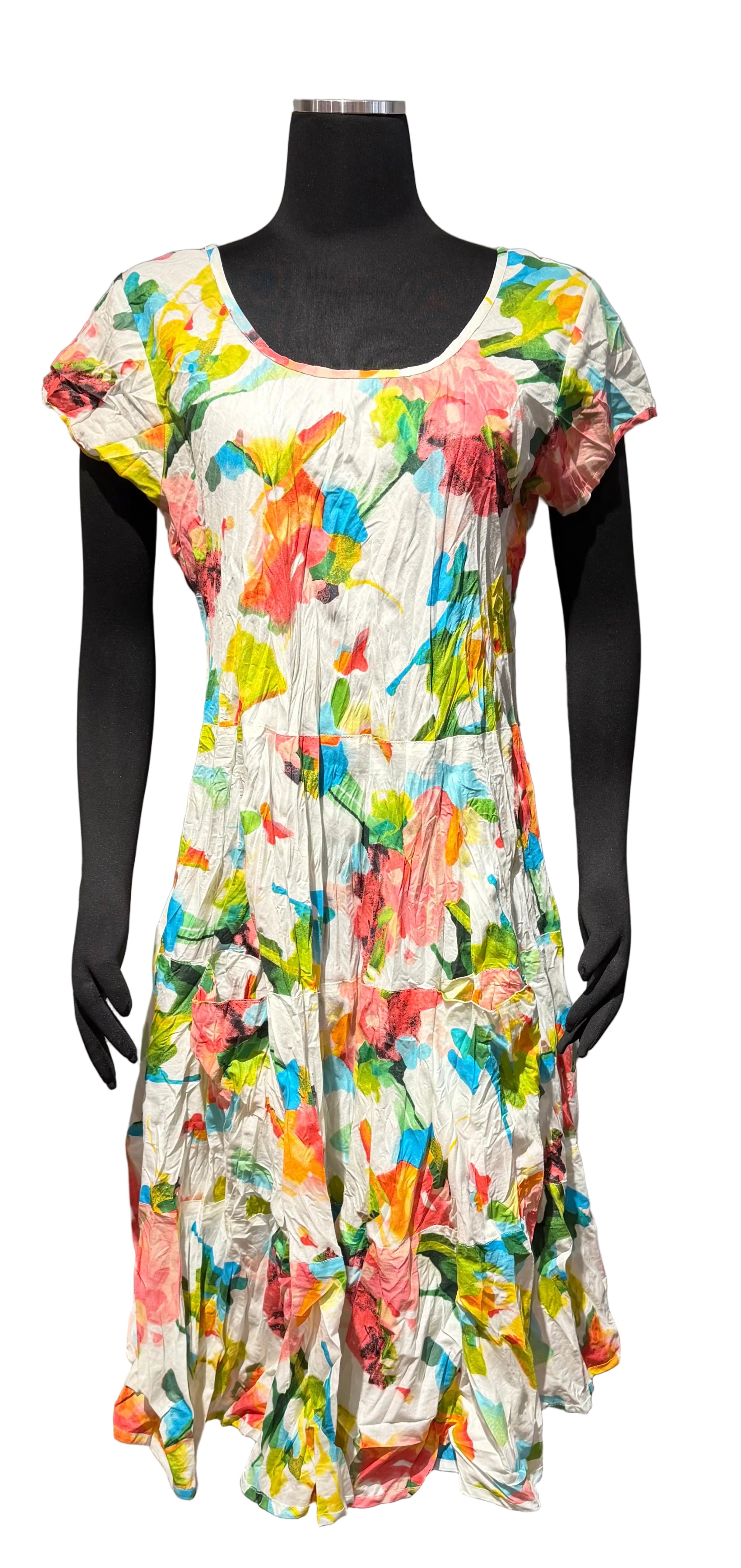 Dress Addict JADE6E 100% Organic Cotton Scoop Neck Dress