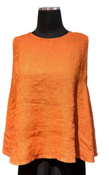 Saga 5299BTE TERRA 100% Linen One Size Button Back Flared Tank Top