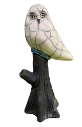 Alan Potter SNOWL13 SNOW OWL Ceramic Raku Sculpture