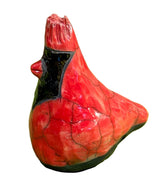 Alan Potter CARD35 CARDINAL Ceramic Raku Sculpture