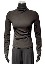 Terra TF-5708BK Black One Size Turtle Neck Top