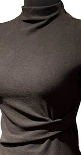 Terra TF-5708BK Black One Size Turtle Neck Top