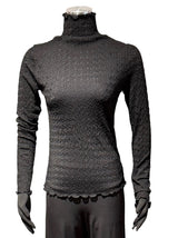 Terra T2-2126BK BLACK One Size Cobweb Stretch Long Sleeve Turtleneck