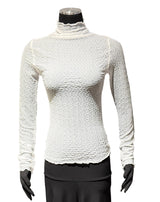Terra T2-2126WT WHITE One Size Cobweb Stretch Long Sleeve Turtleneck