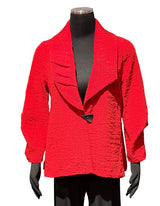 Moonlight MJ6010RD RED One Button Jacket With Stylized Shawl Collar