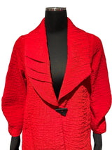 Moonlight MJ6010RD RED One Button Jacket With Stylized Shawl Collar