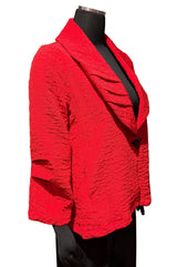 Moonlight MJ6010RD RED One Button Jacket With Stylized Shawl Collar