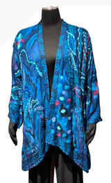 Anu 19828CT CANYON TOKYO Embroidered Long Sleeve Open Front Jacket