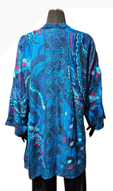 Anu 19828CT CANYON TOKYO Embroidered Long Sleeve Open Front Jacket