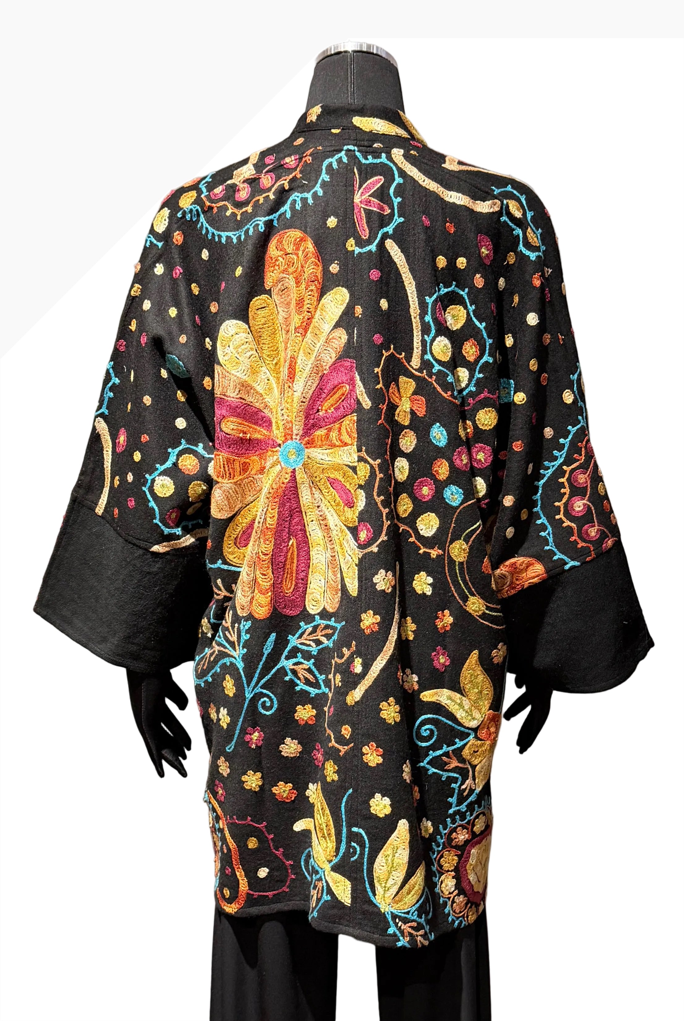 Anu 19828 VERSAILLES Embroidered Long Sleeve Open Front Jacket