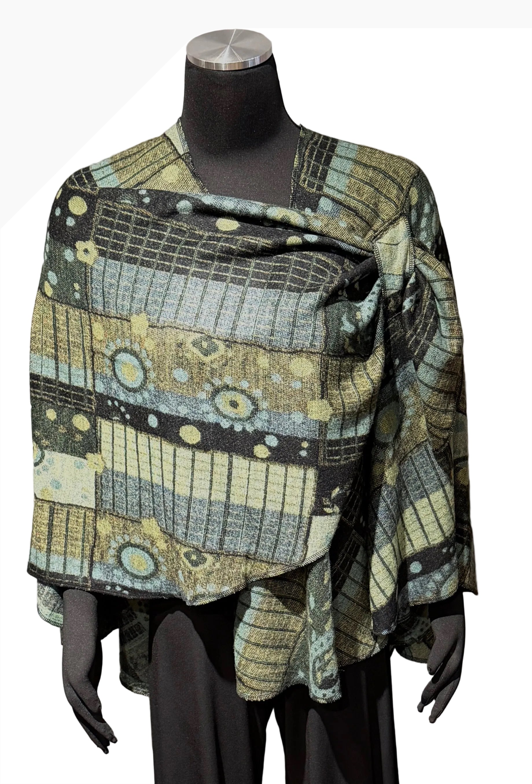 Rapti PSC9 100% Cashmere Reversible Buckle Shawl