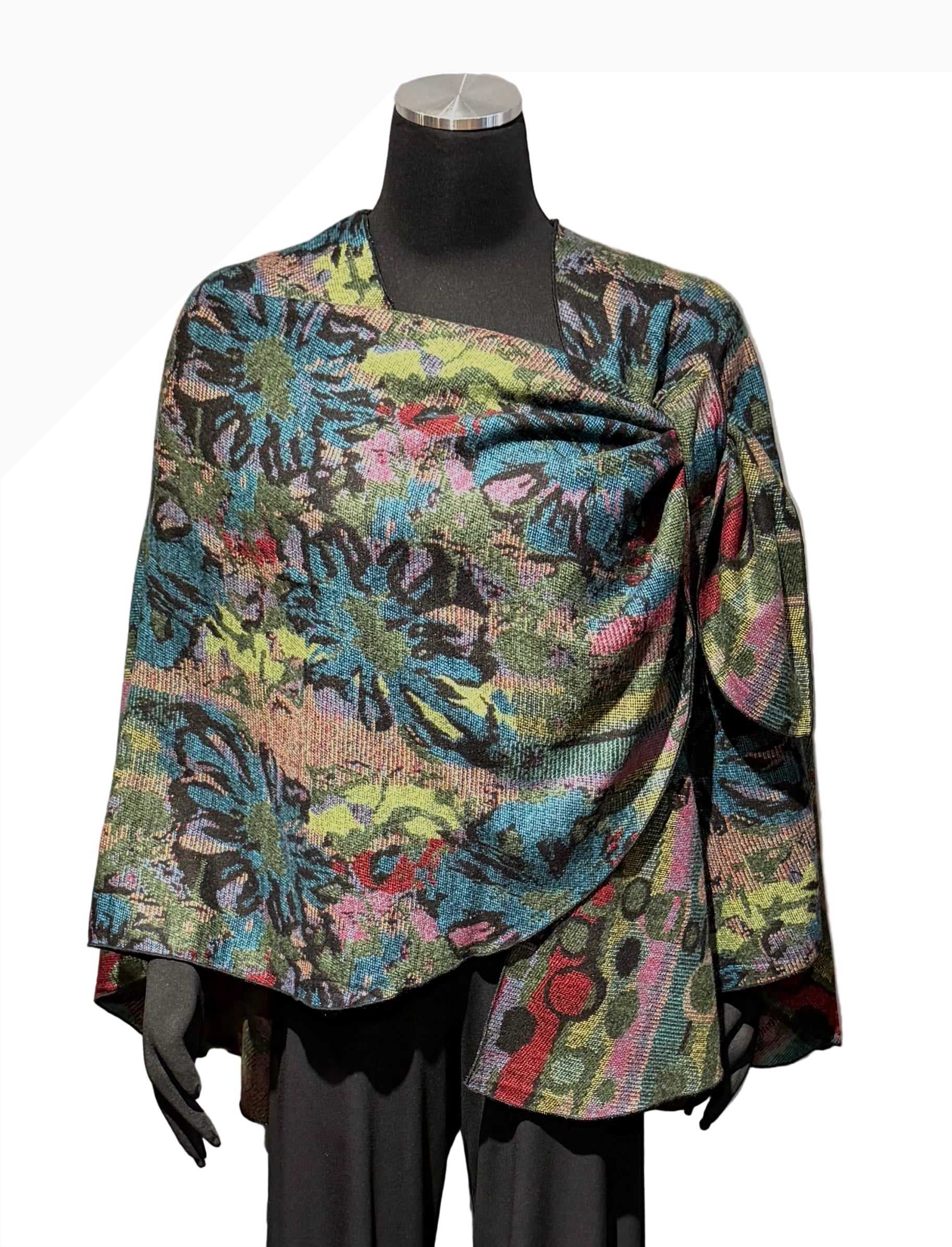 Rapti PSC67 100% Cashmere Reversible Buckle Shawl