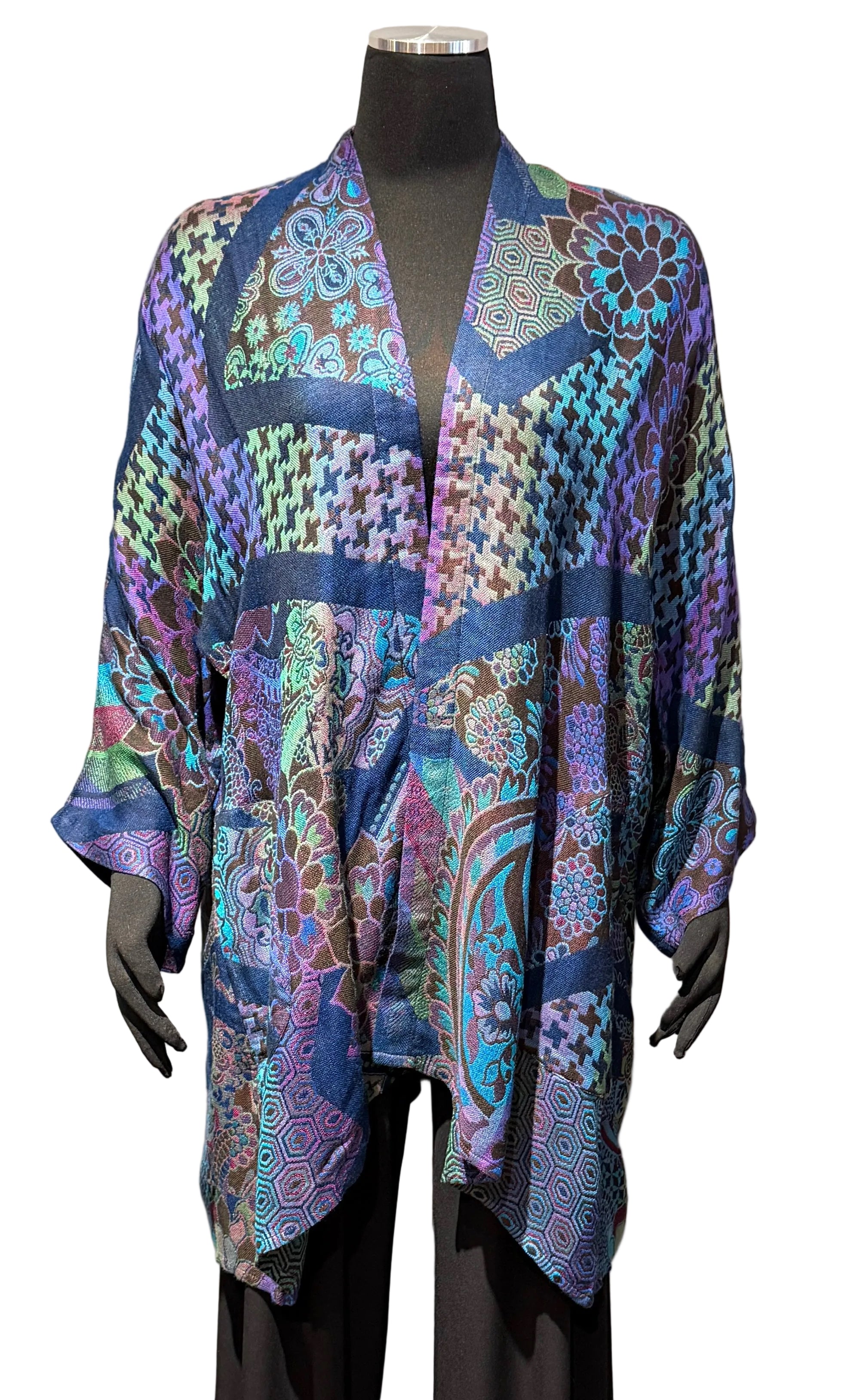 Anu 19828KY KYOTO Embroidered Long Sleeve Open Front Reversible Jacket