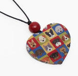 Sylca ZA21N03D Dogs Heart Pendant Necklace
