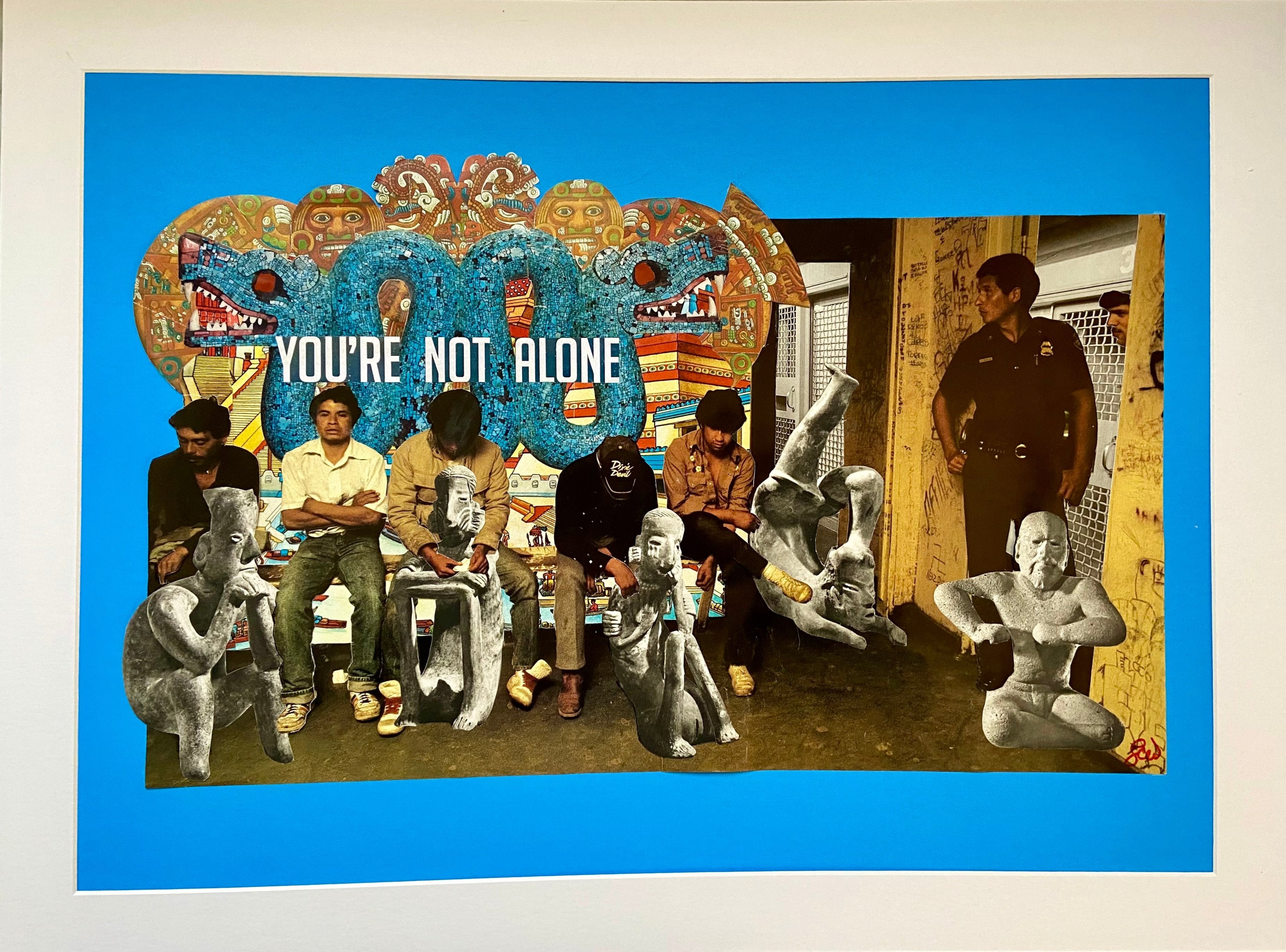 Lisa Wines Collage AUCTION: YOU'RE NOT ALONE Mexican Jail Scene