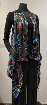 Kriska KBBR SCRIBBLE One Size 4-Way Silk & Rayon Vest