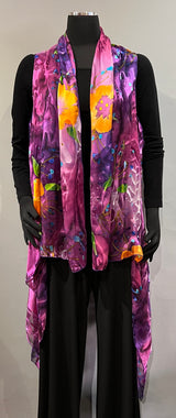 Kriska KPPO PURPLE HAZE One Size 4-Way Silk & Rayon Vest