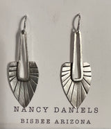 Nancy Daniels Small Leaf Fan Sterling Earrings