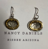 Nancy Daniels Wishing Well Sterling & Brass Earrings
