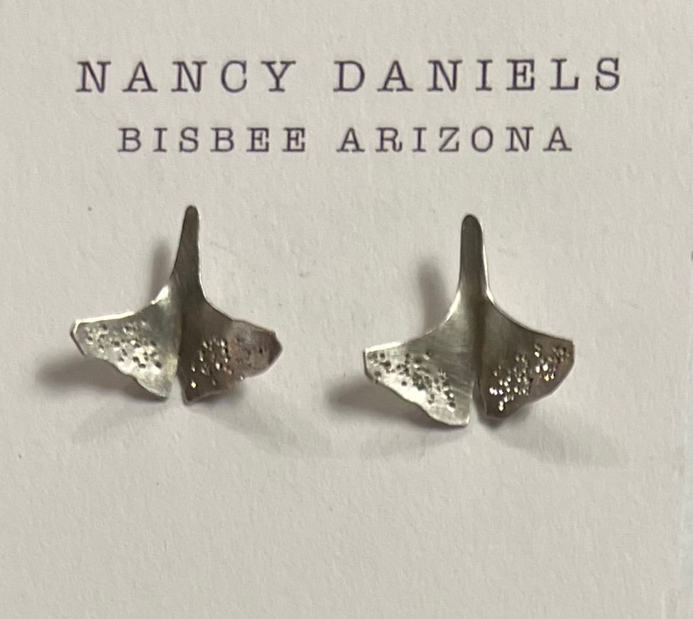 Nancy Daniels Small Petals Sterling Post Earrings