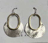 Nancy Daniels Nimbus Brass & Sterling Earrings
