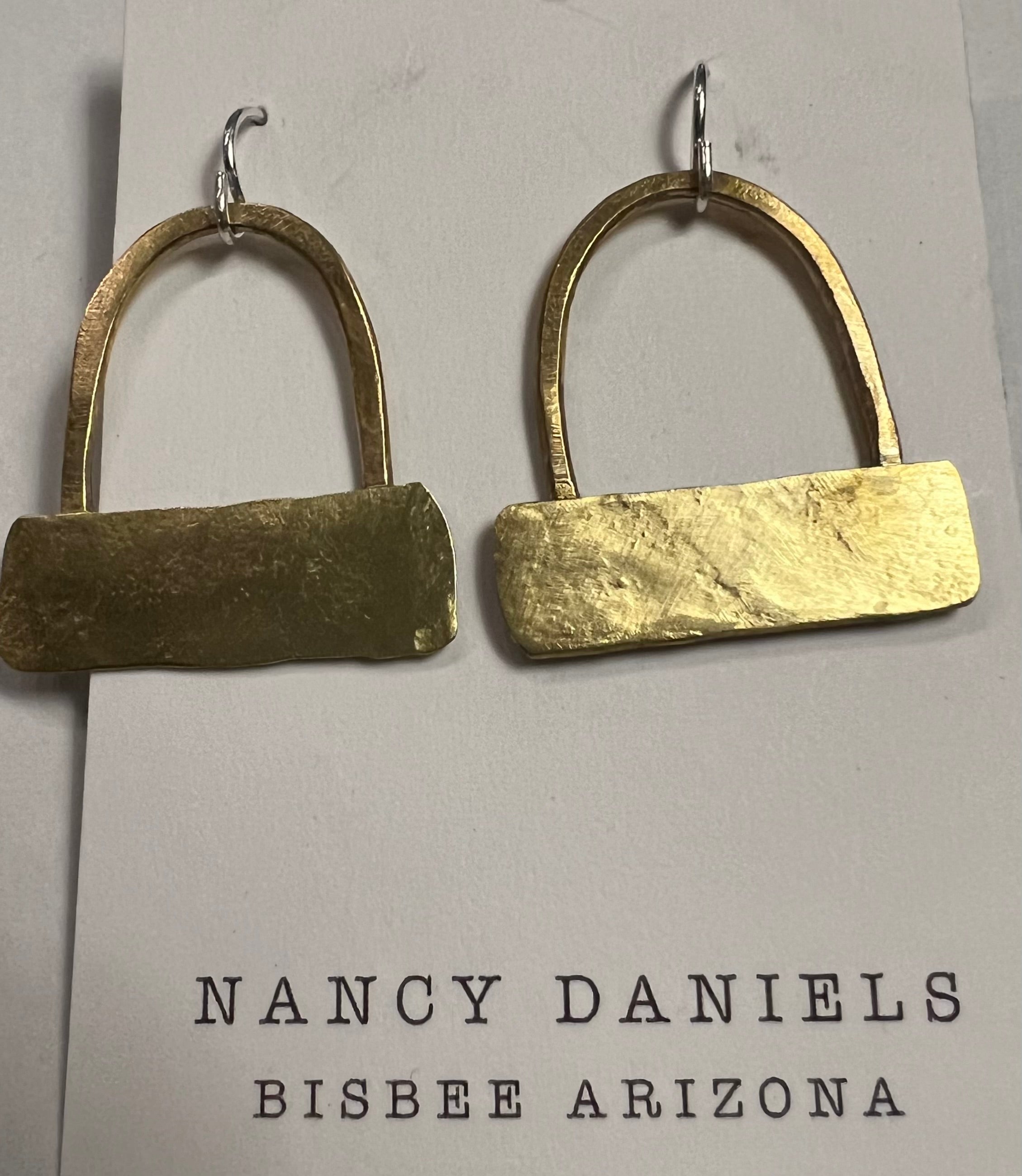 Nancy Daniels Gateways Brass Earrings