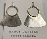 Nancy Daniels Chaca Brass & Sterling Earrings