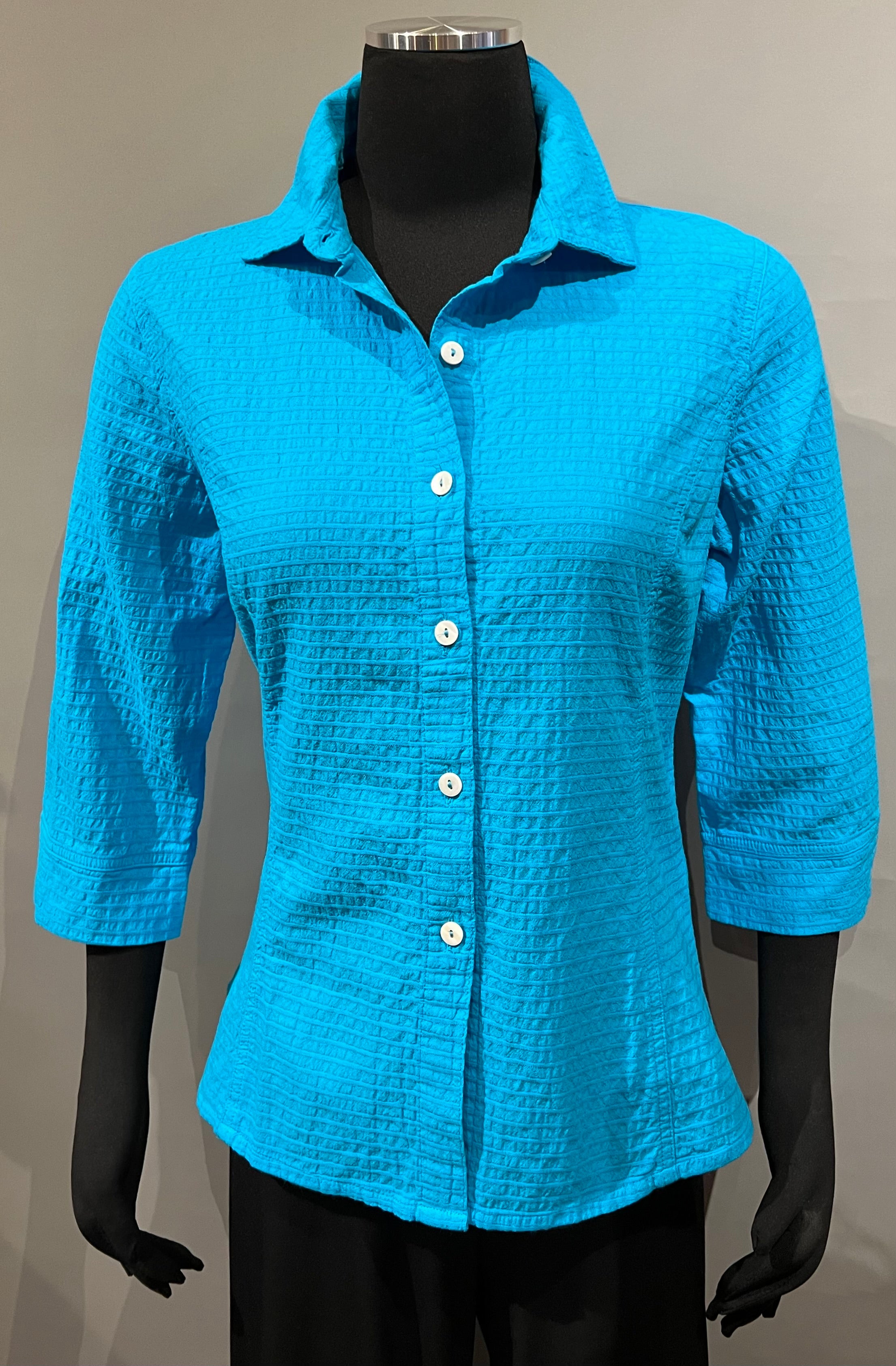 Focus By JJ Turquoise Button Down Shirt
