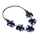 Sylca TG25N07BU Blue Cascading Blooms Necklace