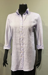 Cut Loose 5706276LV Lavendula Cotton Linen Blend Easy Shirt