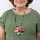 Sylca LS25N29BR BRIGHTS Vibrant Garden Flower Pendant Necklace