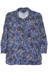 Carine BC26060 INDIGO CANOPY Burnout Crinkle Sabrina Shirt