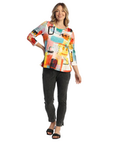 Jess & Jane KM4-2113 Modernist Cotton Modal Boxy Top With Pocket