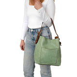 Joy Susan L8008-110 BERMUDA GREEN Hobo Coffee Handle Handbag