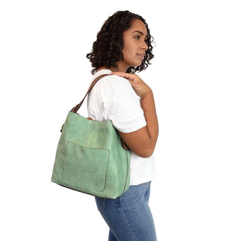 Joy Susan L8008-110 BERMUDA GREEN Hobo Coffee Handle Handbag